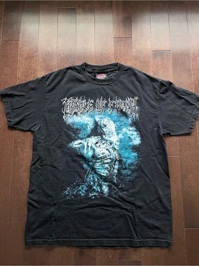 Vintage Cradle of Filth Artimonde 2005 Death Metal Band Tour Shirt Graphic Sz L